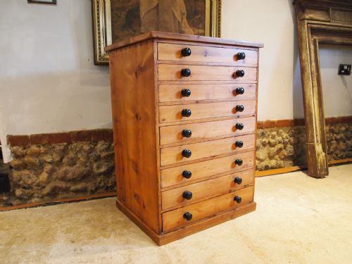 chest of drawers victorian collectors pine c1880 - CATEGORY: ANTIQUE CHEST OF DRAWERS - DATED 1880