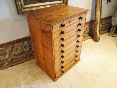 CHEST OF DRAWERS VICTORIAN COLLECTORS PINE C1880 - ADDITIONAL PHOTO 1