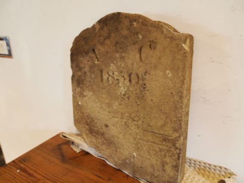 YORK STONE HEADSTONE GRAVESTONE DATED 1860 - ADDITIONAL PHOTO 1