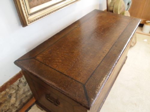 CHEST RARE GEORGE IV BLANKET CHEST ORIGINAL PAINT C1820 - ADDITIONAL PHOTO 2