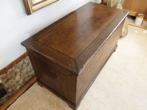 CHEST RARE GEORGE IV BLANKET CHEST ORIGINAL PAINT C1820 - ADDITIONAL PHOTO 9