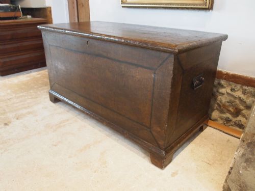 CHEST RARE GEORGE IV BLANKET CHEST ORIGINAL PAINT C1820 - ADDITIONAL PHOTO 10