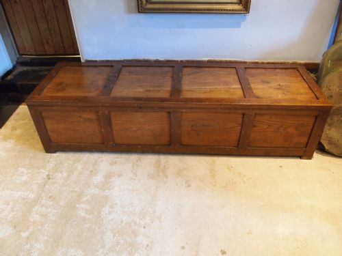 BENCH SHOEBOX CHEST SOLID ELM GEORGE IV C1820 - ADDITIONAL PHOTO 2