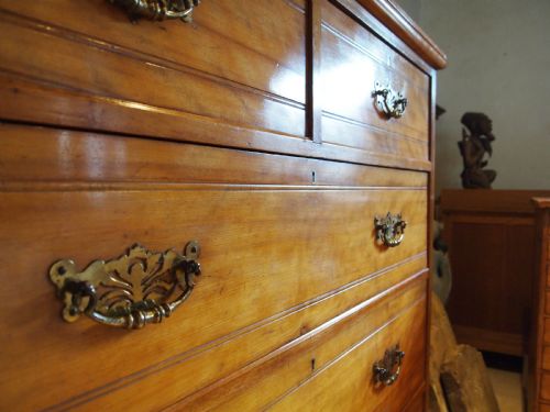 CHEST OF DRAWERS ARTS AND CRAFTS WALNUT C1900 - ADDITIONAL PHOTO 7
