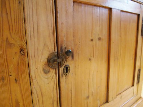 CUPBOARD STUNNING GEORGE III PINE CORNER CABINET C1790 - ADDITIONAL PHOTO 2