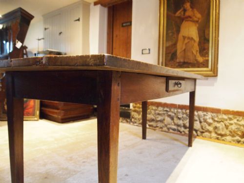 TABLE RARE REFECTORY FARMHOUSE DINING GEORGE III OAK TOP COMES OFF C1800 - ADDITIONAL PHOTO 1
