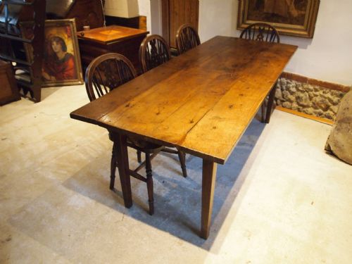 TABLE RARE REFECTORY FARMHOUSE DINING GEORGE III OAK TOP COMES OFF C1800 - ADDITIONAL PHOTO 4