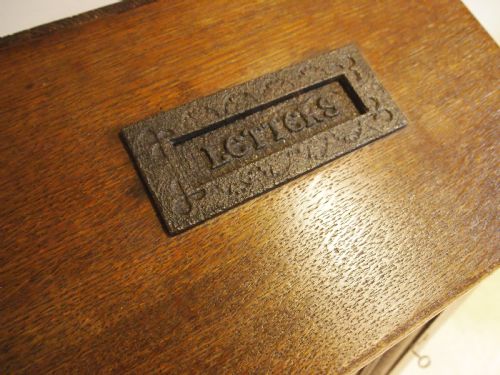 LETTER BOX POST BOX RARE VICTORIAN COUNTRY HOUSE OAK C1880 - ADDITIONAL PHOTO 2