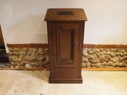 LETTER BOX POST BOX RARE VICTORIAN COUNTRY HOUSE OAK C1880 - ADDITIONAL PHOTO 9