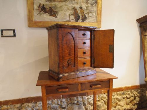 rare arts and crafts gothic chest of drawers collectors jewellery c1880 - CATEGORY: ANTIQUE CHEST OF DRAWERS - DATED VICTORIAN