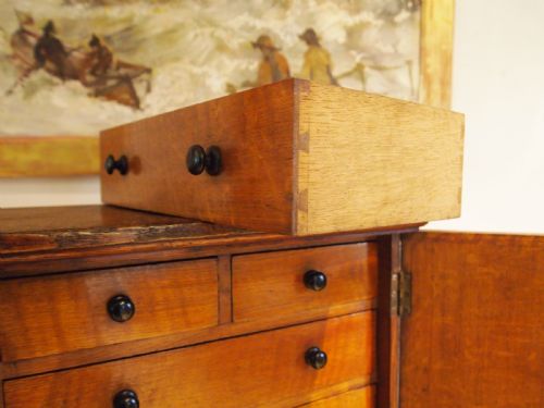 RARE ARTS AND CRAFTS GOTHIC CHEST OF DRAWERS COLLECTORS JEWELLERY C1880 - ADDITIONAL PHOTO 5