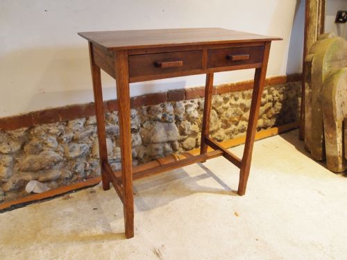 TABLE ARTS CRAFTS COTSWOLD SCHOOL OAK WALNUT C1920 - ADDITIONAL PHOTO 5