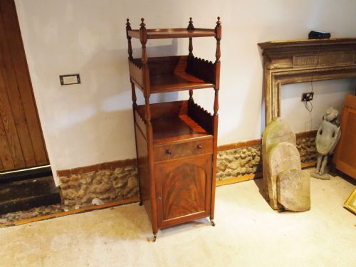 rare george iv mahogany book case or wotnot seago family c1825 - CATEGORY: ANTIQUE FURNITURE - DATED REGENCY