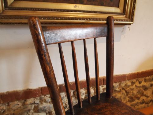 CHAIR RARE WELSH PRIMITIVE STICK BACK WINDSOR CHAIR C1800 - ADDITIONAL PHOTO 4