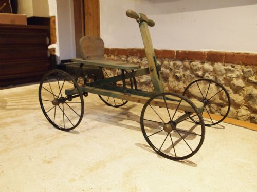 edwardian street runner push pull go kart c1910 - CATEGORY: ANTIQUE MISCELLANEOUS - DATED 1910