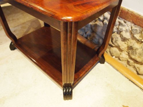 TABLE COFFEE LOW SIDE LAMP ART DECO BURR WALNUT C W BURNS C1930 - ADDITIONAL PHOTO 5