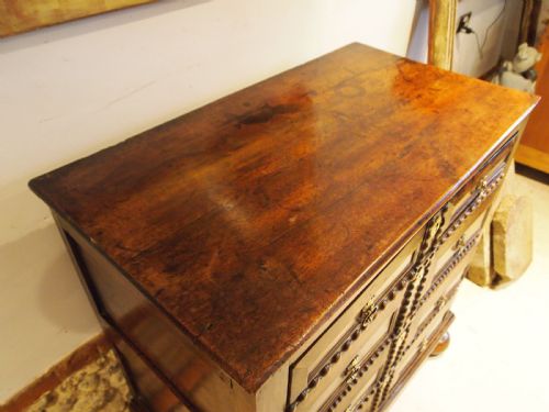 CHEST OF DRAWERS VERY RARE CHARLES II WALNUT C1680 - ADDITIONAL PHOTO 1