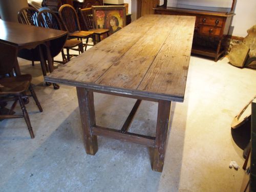 TABLE LARGE REFECTORY FARMHOUSE DINING ELVEDEN ESTATE C1880 - ADDITIONAL PHOTO 9