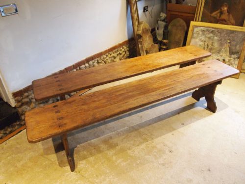 BENCHES WONDERFUL PAIR OF VICTORIAN DEEP SEAT OAK C1890 - ADDITIONAL PHOTO 10