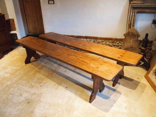 BENCHES WONDERFUL PAIR OF VICTORIAN DEEP SEAT OAK C1890 - ADDITIONAL PHOTO 12