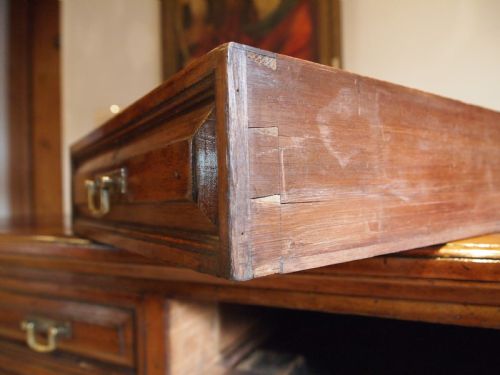 DESK FINE EDWARDS ROBERTS VICTORIAN SOLID WALNUT 3 PARTS C1880 - ADDITIONAL PHOTO 6