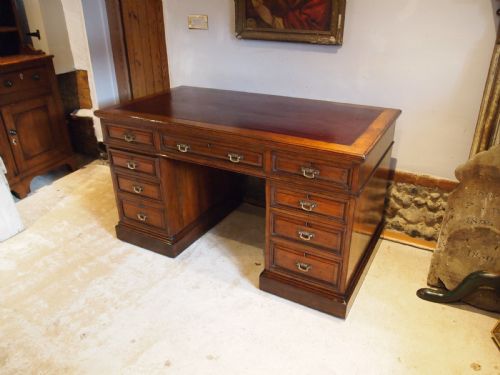 DESK FINE EDWARDS ROBERTS VICTORIAN SOLID WALNUT 3 PARTS C1880 - ADDITIONAL PHOTO 13