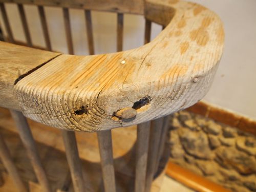 PRIMITIVE RARE CHILD'S COT OR CRIB PINE C1850 - ADDITIONAL PHOTO 4