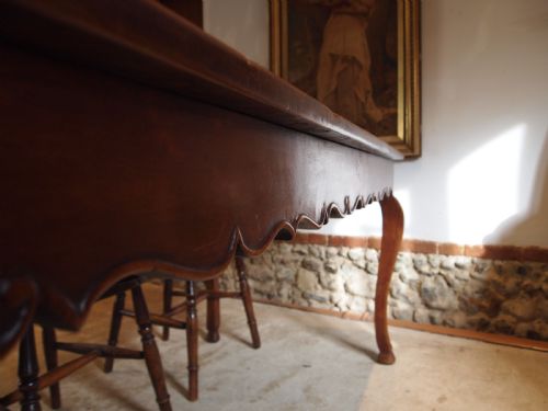 TABLE REFECTORY FARMHOUSE DINING FRENCH CHERRY WOOD C1900 - ADDITIONAL PHOTO 4