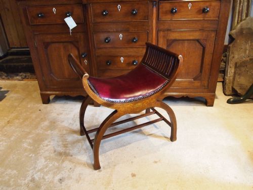 stool fine victorian jas shoolbred inlaid c1880 - CATEGORY: ANTIQUE STOOLS - DATED 1880