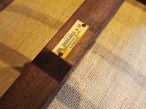 STOOL FINE VICTORIAN JAS SHOOLBRED INLAID C1880 - ADDITIONAL PHOTO 4