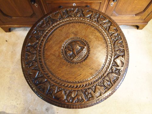 TABLE FINE PADOUK ELEPHANT SIDE HALL OR LAMP TABLE BURMESE C1900 - ADDITIONAL PHOTO 11