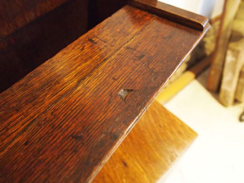 SPOON RACK RARE GEORGE III WELSH OAK BOX AND DRAWER C1800 - ADDITIONAL PHOTO 3