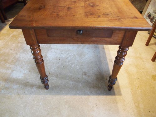 TABLE STUNNING APPLE WOOD FRENCH REFECTORY DINING TABLE C1820 - ADDITIONAL PHOTO 4