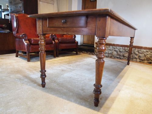 TABLE STUNNING APPLE WOOD FRENCH REFECTORY DINING TABLE C1820 - ADDITIONAL PHOTO 6