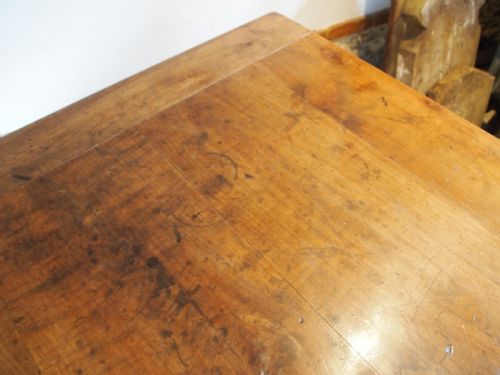 TABLE STUNNING APPLE WOOD FRENCH REFECTORY DINING TABLE C1820 - ADDITIONAL PHOTO 9