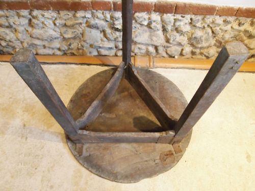 CRICKET TABLE VERY RARE GEORGE III BURR ELM C1770 - ADDITIONAL PHOTO 4