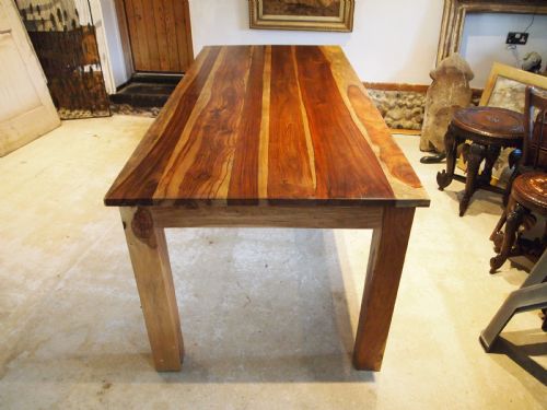 TABLE REFECTORY RARE GAYUBIRA WOOD STUNNING DINING SEATS 8 - ADDITIONAL PHOTO 1