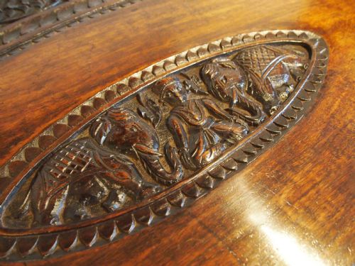 TABLE HALL SIDE LAMP PADOUK ELEPHANT TABLE C1900 - ADDITIONAL PHOTO 4