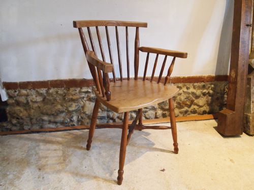 CHAIR WINDSOR MANNER OF HEALS OR COTSWOLD SCHOOL YEWELM C1930 - ADDITIONAL PHOTO 5