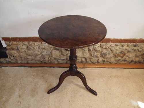 table very rare burr oak george iii wine tilt top lamp hall c1770 - CATEGORY: ANTIQUE TABLES - DATED 18TH CENTURY
