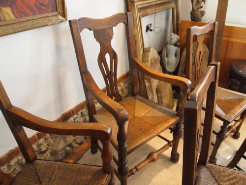 CHAIRS RARE SET OF 8 SOLID ASH EDWARDIAN DINING CHAIRS C1900 - ADDITIONAL PHOTO 7
