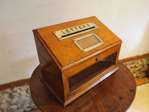 RARE VICTORIAN LETTER BOX J C VICKERY LONDON OAK C1890 - ADDITIONAL PHOTO 6