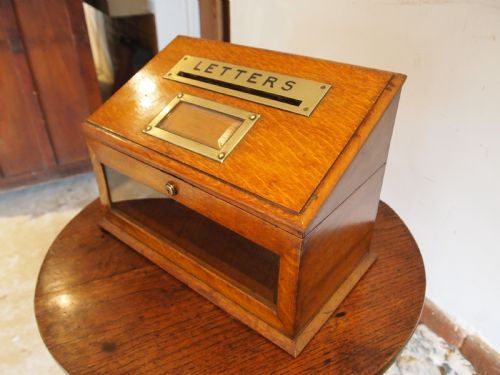 RARE VICTORIAN LETTER BOX J C VICKERY LONDON OAK C1890 - ADDITIONAL PHOTO 8