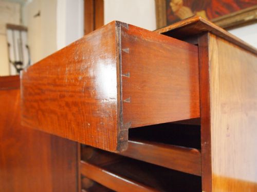 CABINET RARE BURR OAK CHEST OF DRAWERS VICTORIAN C1850 - ADDITIONAL PHOTO 9