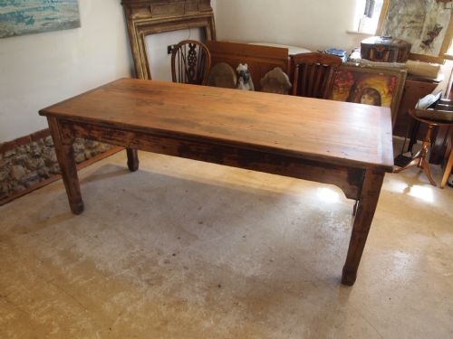 table refectory farmhouse victorian pine rustic seats 8 c1880 - CATEGORY: ANTIQUE TABLES - DATED 1880