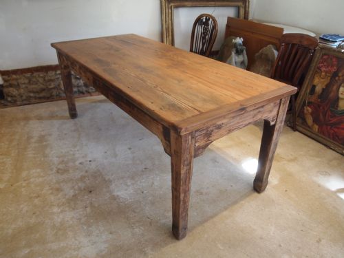 TABLE REFECTORY FARMHOUSE VICTORIAN PINE RUSTIC SEATS 8 C1880 - ADDITIONAL PHOTO 2