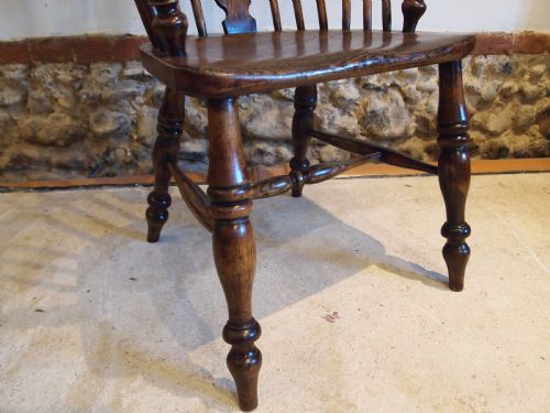 CHAIR WINDSOR HIGH BACK VICTORIAN ASH ELM C1840 - ADDITIONAL PHOTO 1