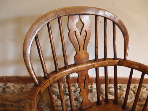 CHAIR STUNNING EARLY VICTORIAN WINDSOR ASH AND ELM C1840 - ADDITIONAL PHOTO 6