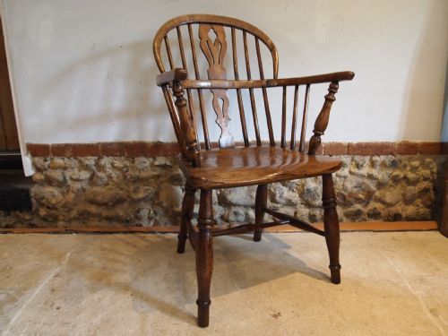 CHAIR STUNNING EARLY VICTORIAN WINDSOR ASH AND ELM C1840 - ADDITIONAL PHOTO 8