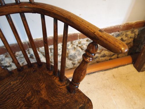 CHAIR STUNNING EARLY VICTORIAN WINDSOR ASH AND BURR ELM C1840 - ADDITIONAL PHOTO 4